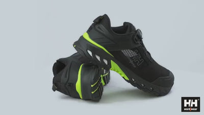 Helly Hansen Magni Evolution Lightweight Boa S1PL Aluminum Toe Safety Sandals Black/Dark Lime #colour_black-dark-lime