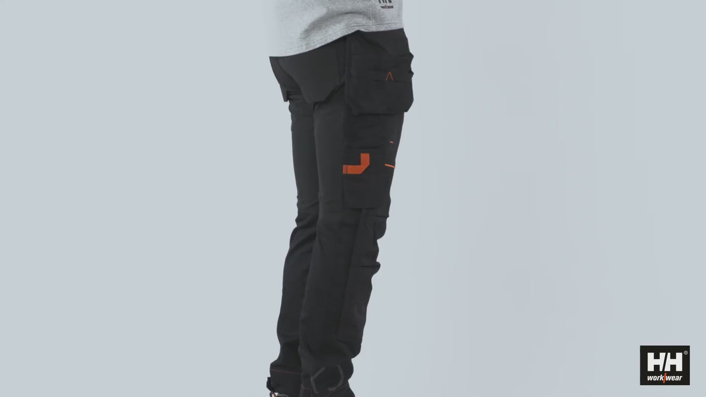 Helly Hansen Chelsea Evolution Brz Stretch Construction Trousers - 77550 Product Video #colour_navy