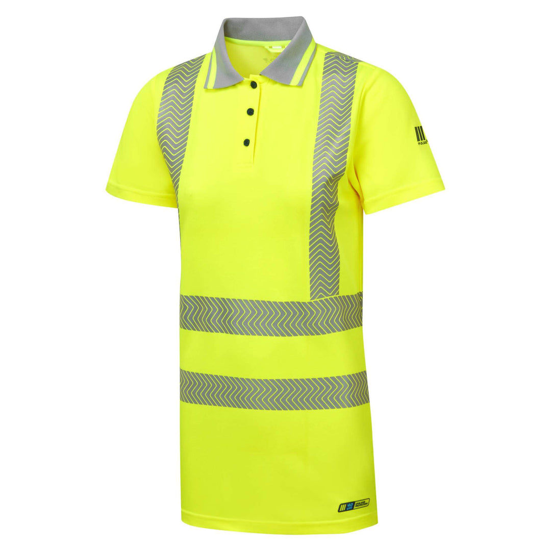 pulsar life lfe973 womens hi vis short sleeve yellow polo shirt Yellow 1 #colour_yellow