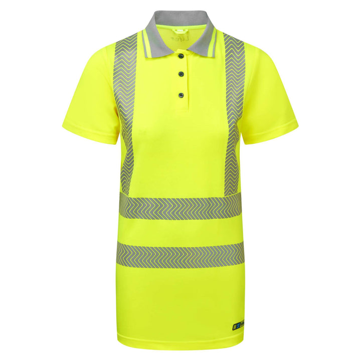 pulsar life lfe973 womens hi vis short sleeve yellow polo shirt Yellow 7 #colour_yellow
