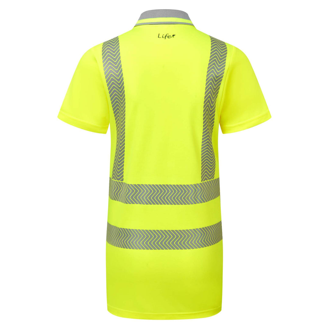 pulsar life lfe973 womens hi vis short sleeve yellow polo shirt Yellow 8 #colour_yellow