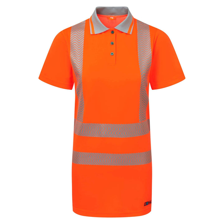 pulsar life lfe974 womens hi vis short sleeve orange polo shirt Orange 7 #colour_orange