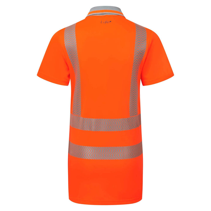 pulsar life lfe974 womens hi vis short sleeve orange polo shirt Orange 8 #colour_orange