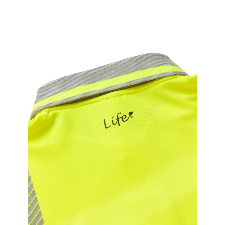 pulsar life lfe975 womens hi vis long sleeve yellow polo shirt Yellow 3 #colour_yellow