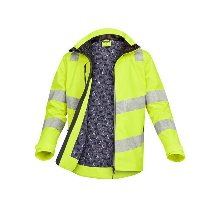 pulsar react rct800 mens hi vis waterproof yellow shell jacket Yellow 3 #colour_yellow
