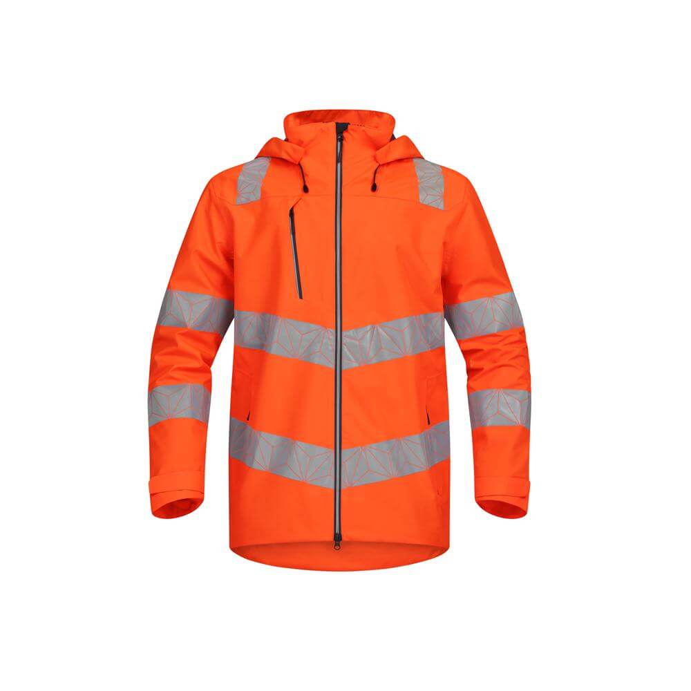 pulsar react rct801 mens hi vis waterproof orange shell jacket Orange 1 #colour_orange