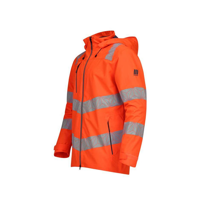 pulsar react rct801 mens hi vis waterproof orange shell jacket Orange 5 #colour_orange