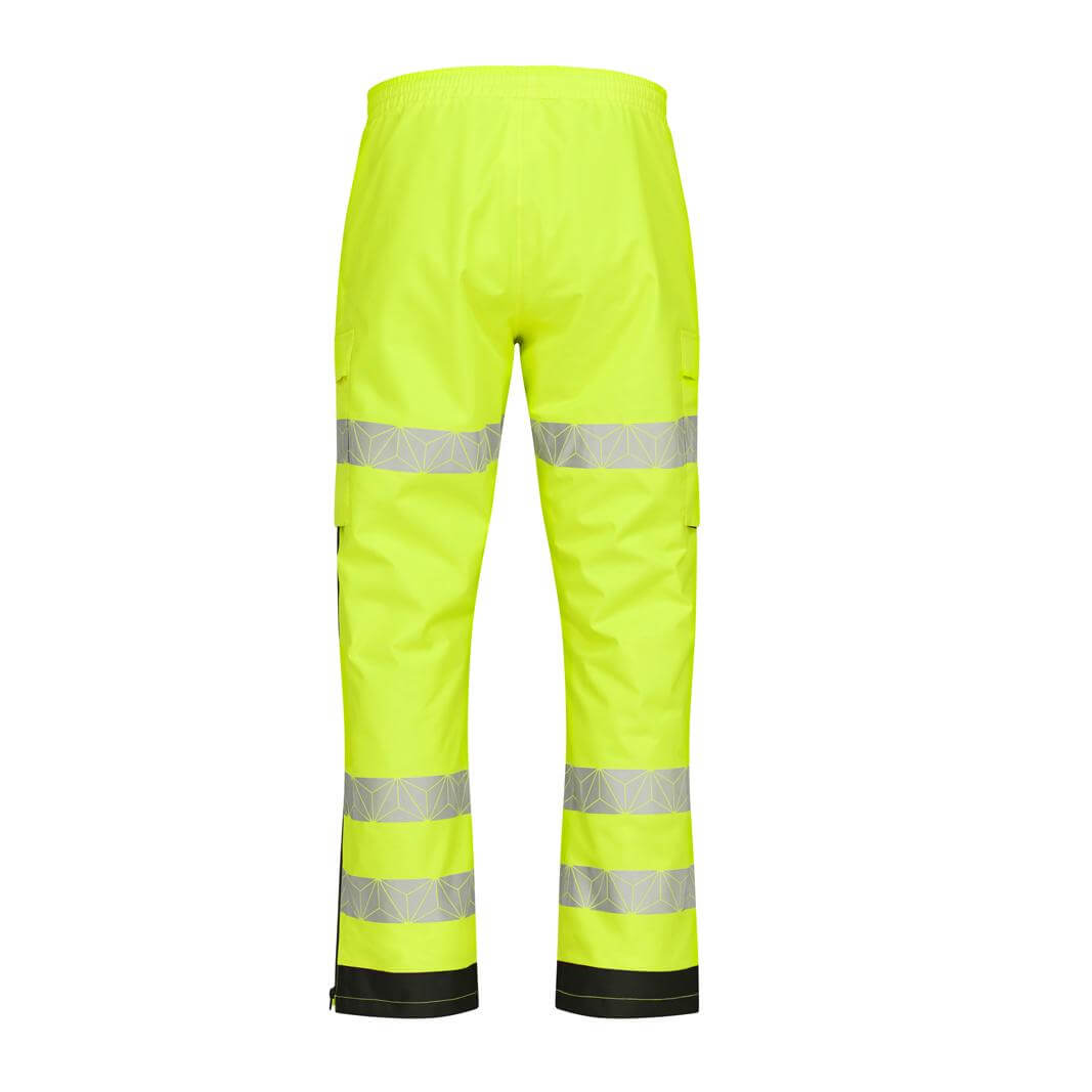 pulsar react rct802 unisex hi vis waterproof yellow overtrousers Yellow 4 #colour_yellow