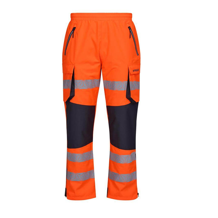 pulsar react rct803 unisex hi vis waterproof orange overtrousers Orange 1 #colour_orange