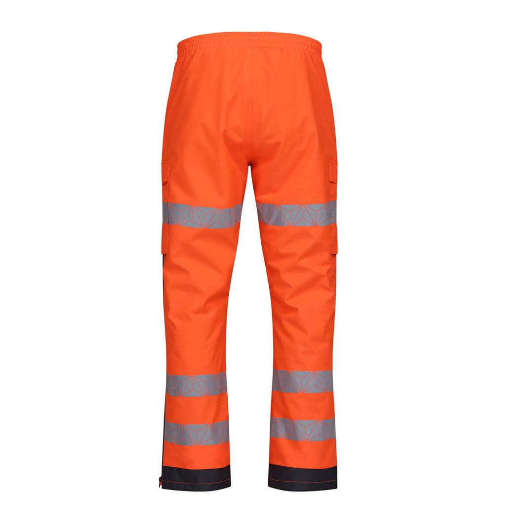 pulsar react rct803 unisex hi vis waterproof orange overtrousers Orange 4 #colour_orange