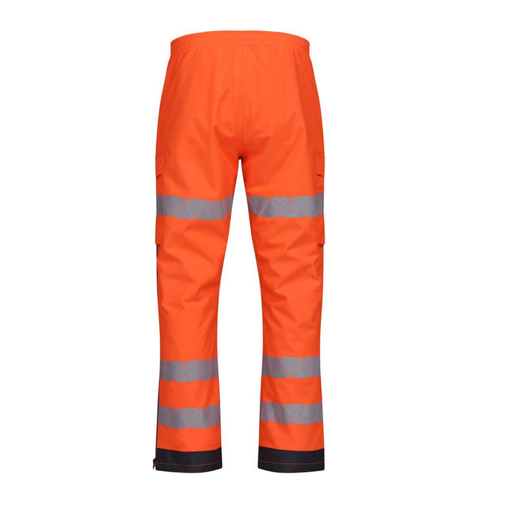 pulsar react rct803 unisex hi vis waterproof orange overtrousers Orange 4 #colour_orange