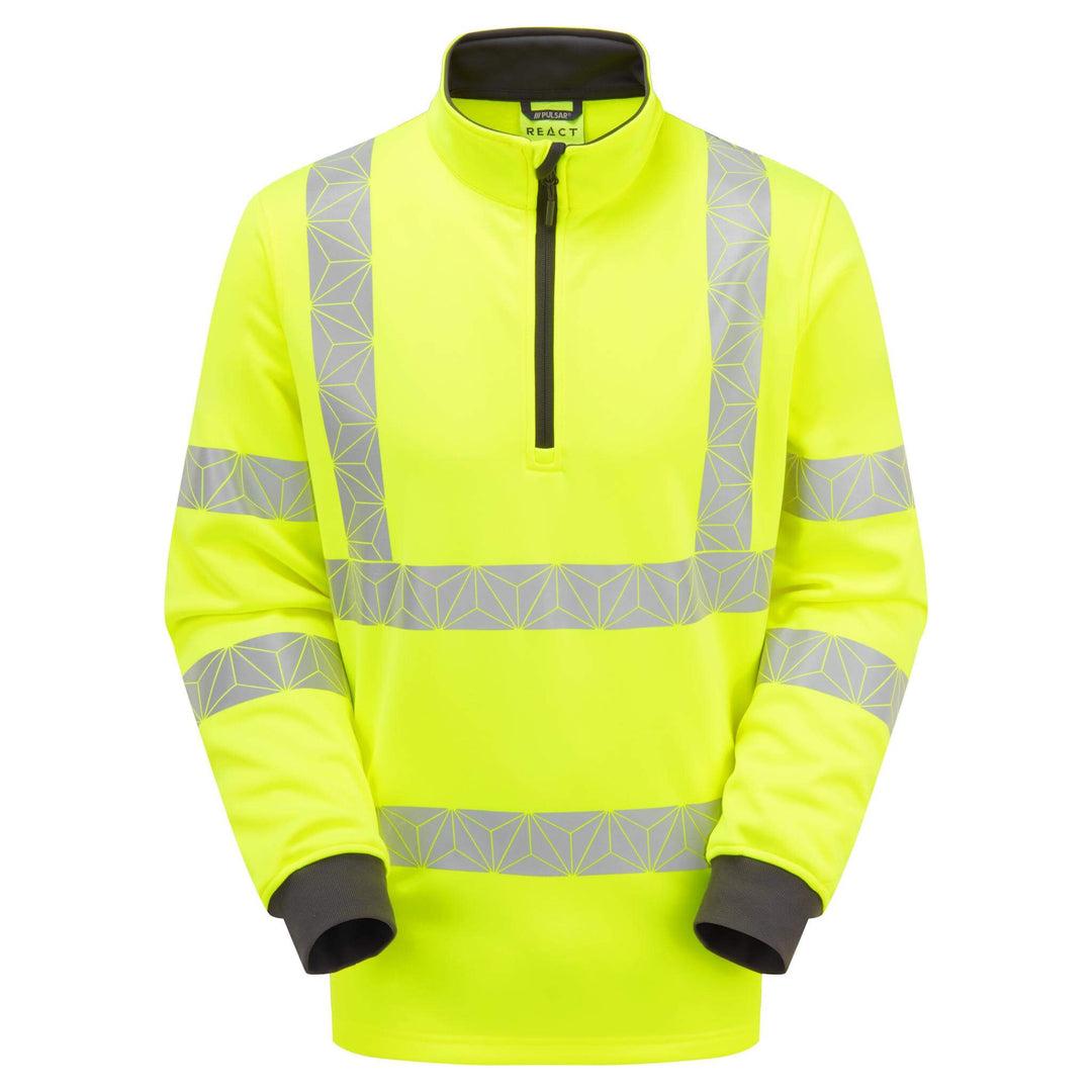 pulsar react rct804 mens yellow quarter zip Yellow 4 #colour_yellow