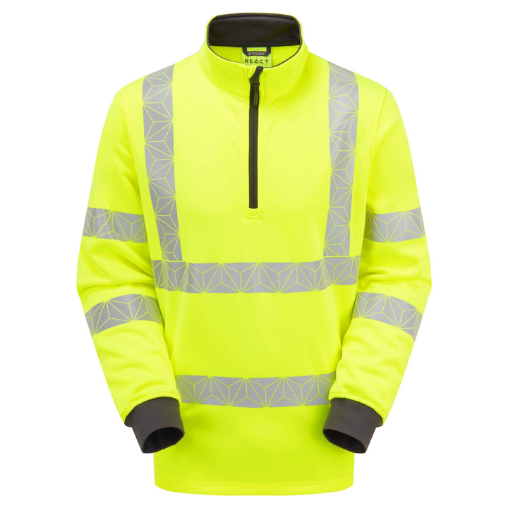 pulsar react rct804 mens yellow quarter zip Yellow 4 #colour_yellow