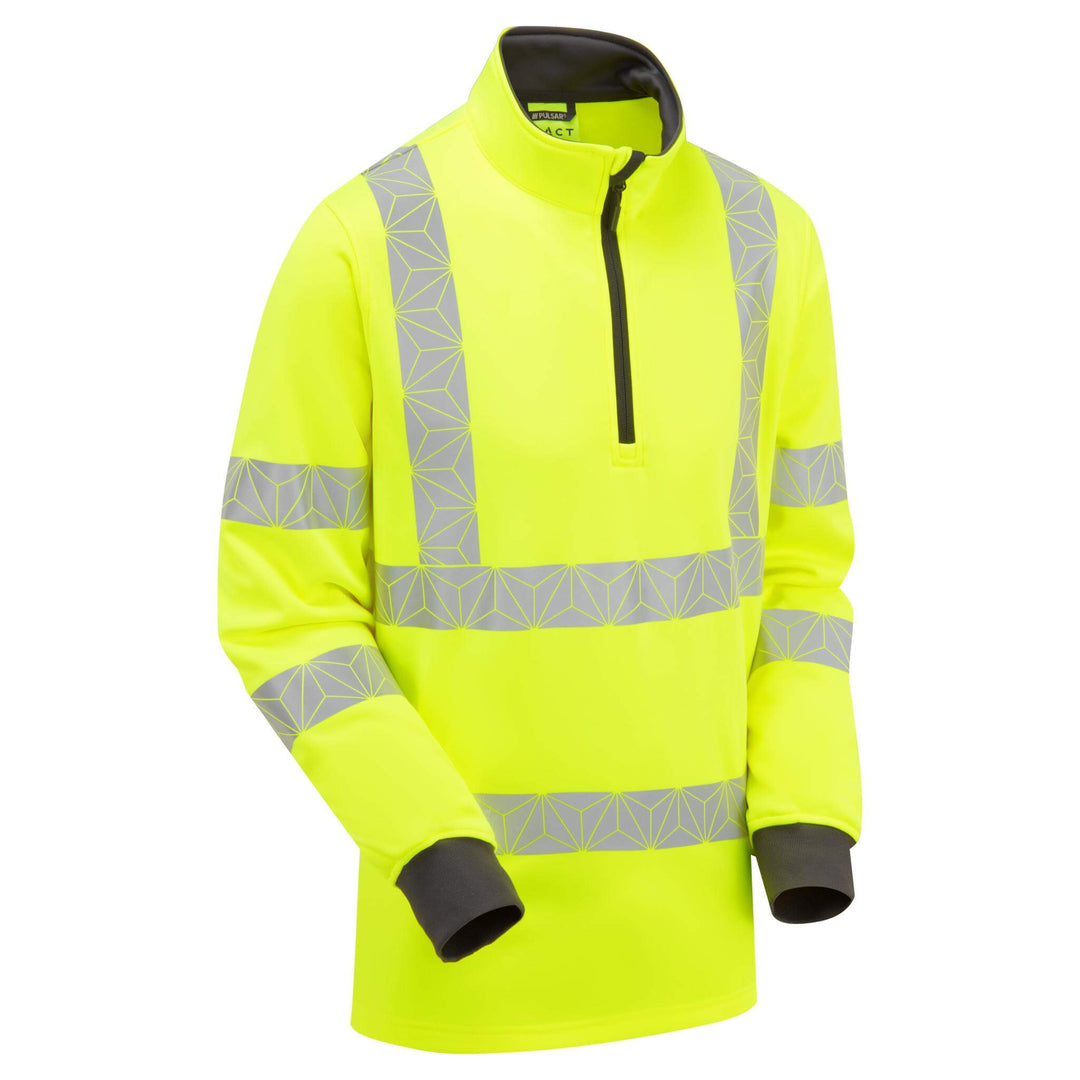 pulsar react rct804 mens yellow quarter zip Yellow 5 #colour_yellow