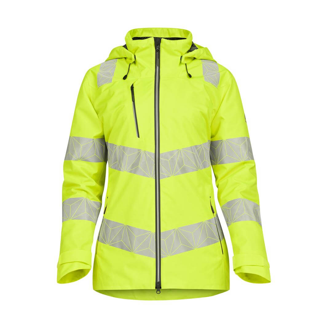 pulsar react rct850 womens hi vis waterproof yellow shell jacket Yellow 1 #colour_yellow