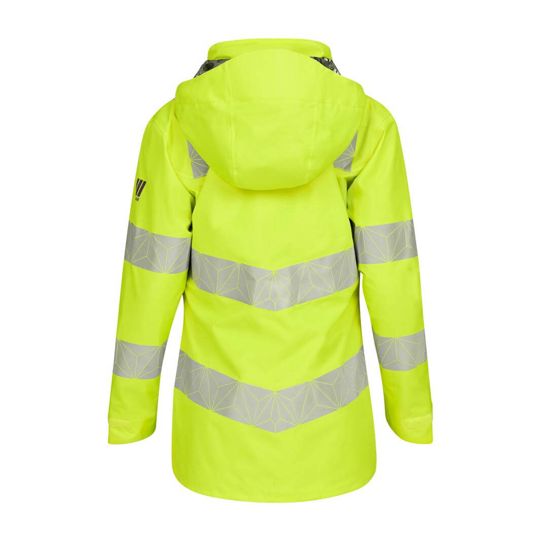 pulsar react rct850 womens hi vis waterproof yellow shell jacket Yellow 4 #colour_yellow