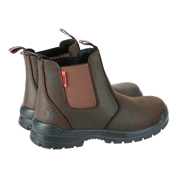 Scruffs Croften S3L Dealer Boots Brown — Side View 