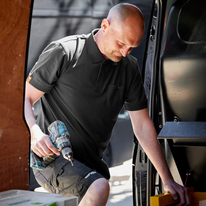 Scruffs Eco Worker Polo Shirt Black — Product Detail 3 