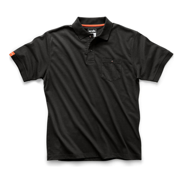 Scruffs Eco Worker Polo Shirt Black — Hero 