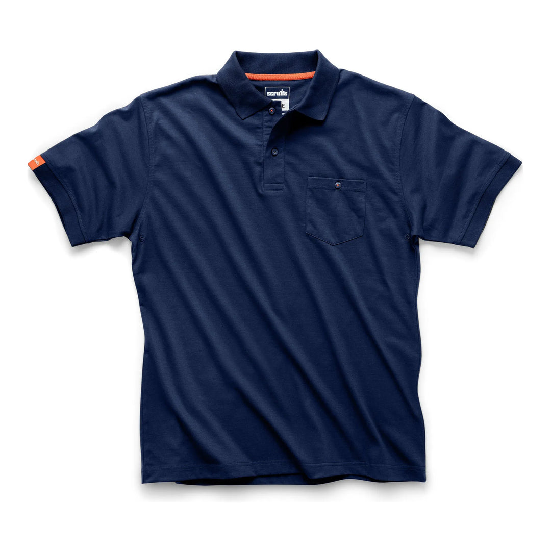 Scruffs Eco Worker Polo Shirt Navy — Hero 