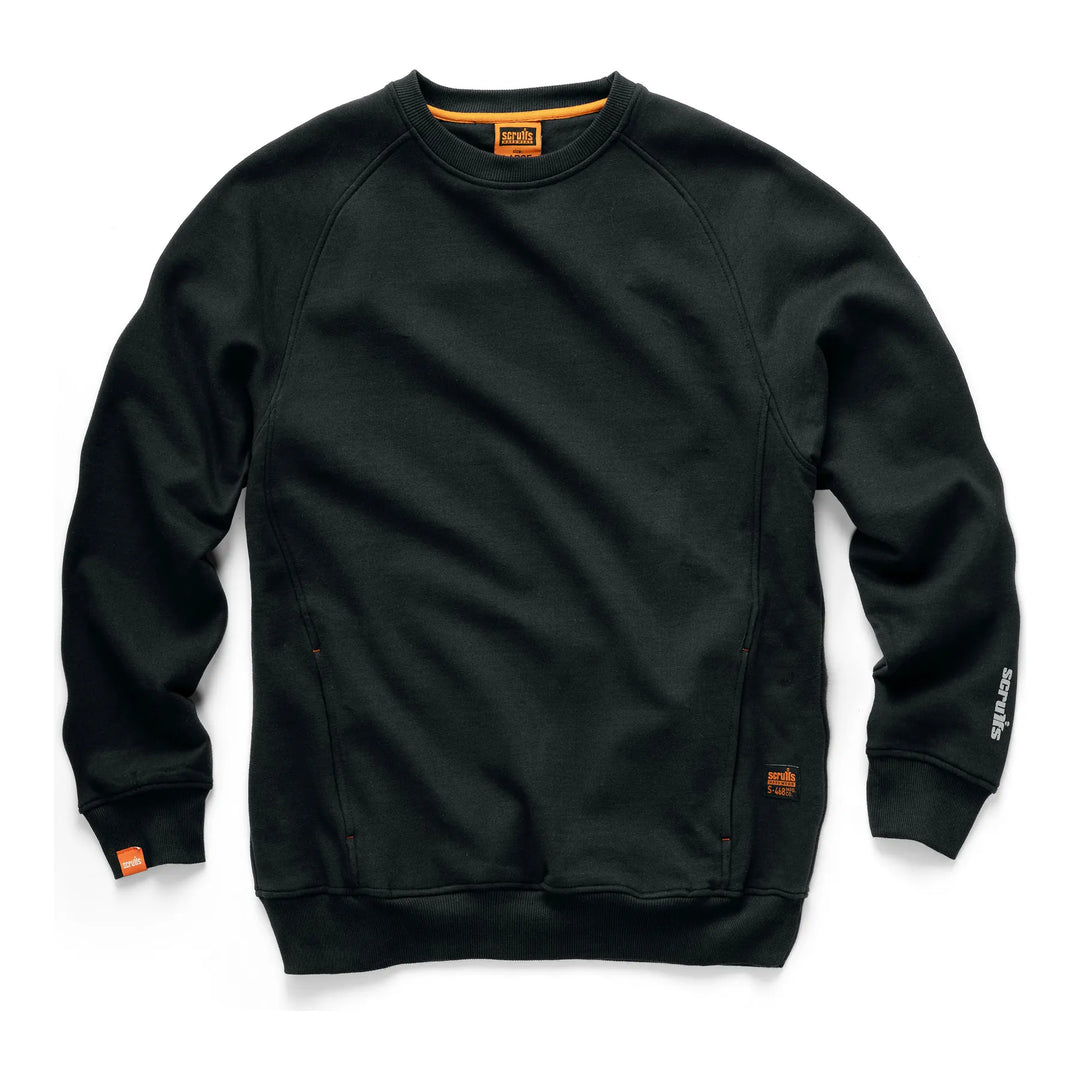 Scruffs Eco Worker Sweatshirt Black — Hero 