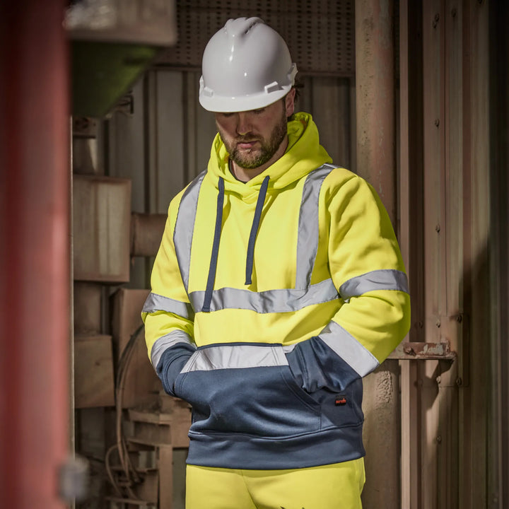 Scruffs Hi-Vis Hoodie Yellow/Navy — Product Detail 402 