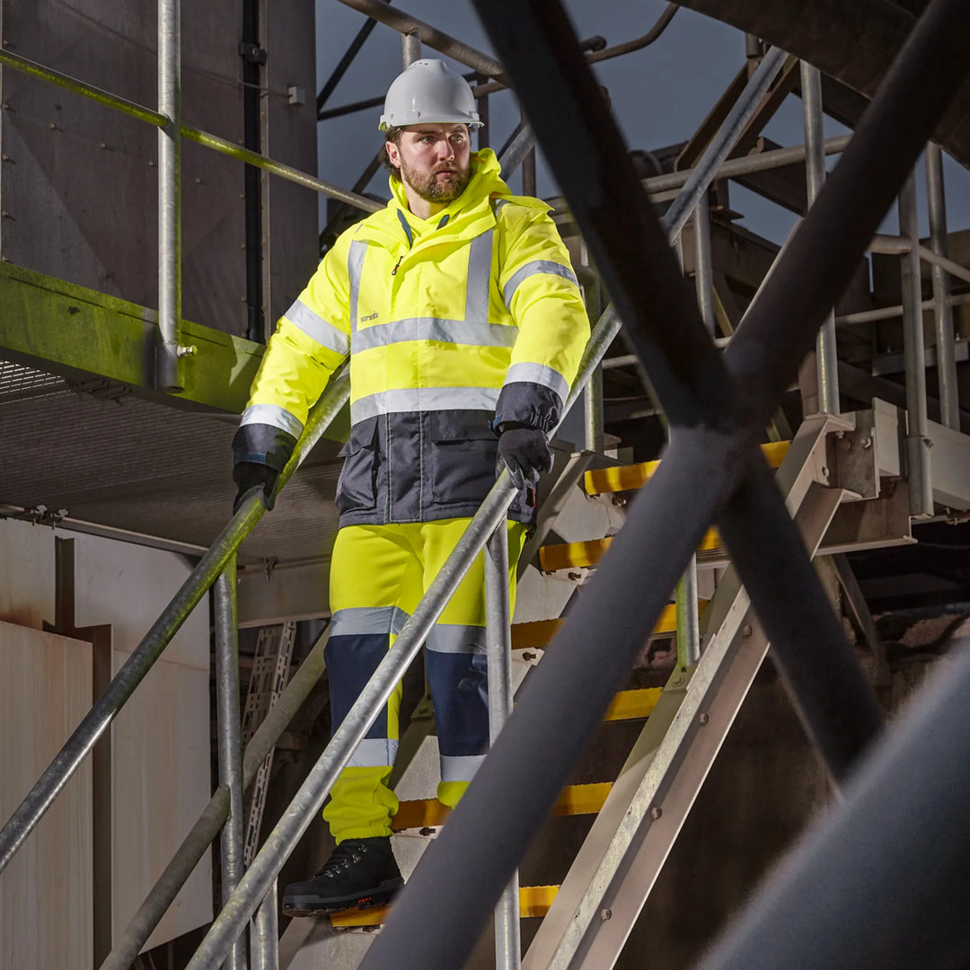 Scruffs Hi-Vis Waterproof Jacket Yellow/Navy — Product Detail 412 