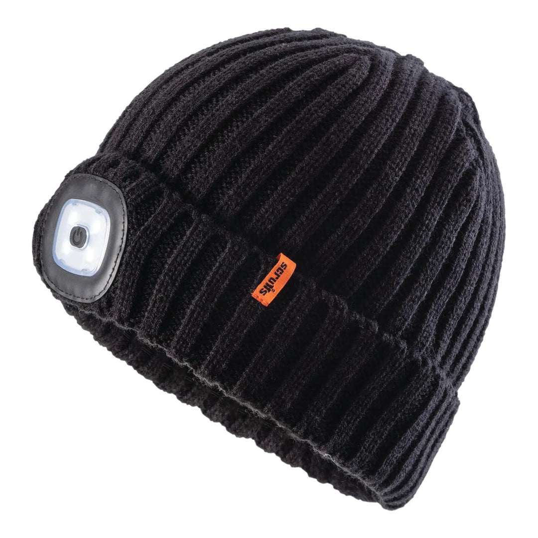 Scruffs LED Knitted Beanie Black — Hero #colour_black