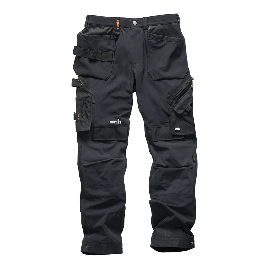 Scruffs Pro Flex Plus Holster Trousers Black — Hero #colour_black