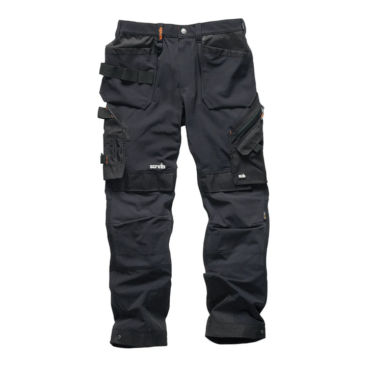 Scruffs Pro Flex Plus Holster Trousers Black — Hero 