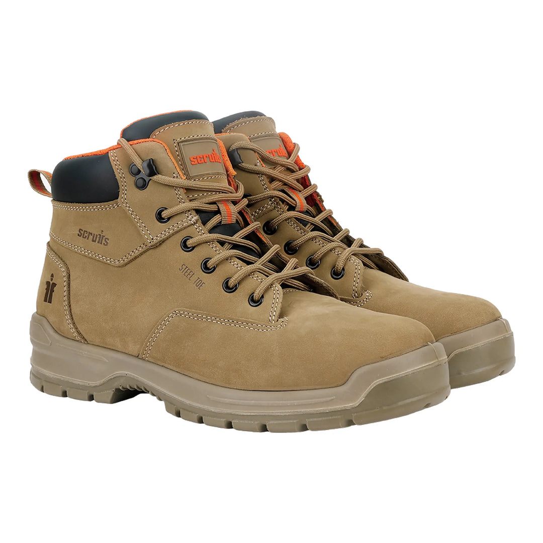 Scruffs Stratton SB Safety Boots Stone — Side View 