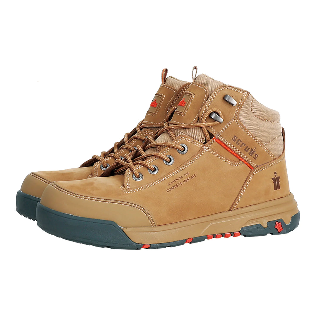 Scruffs Switchback 3 S3L Safety Boots Stone — Side View 