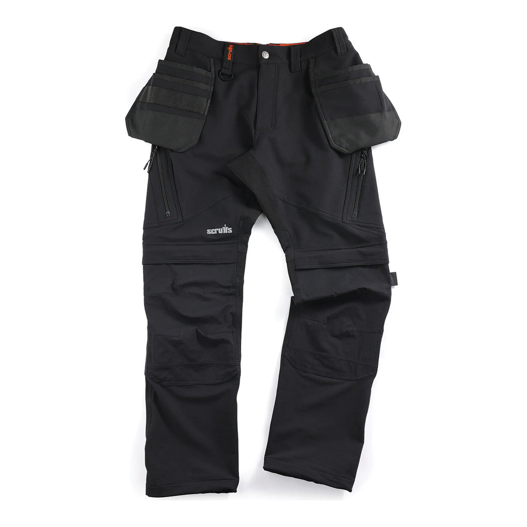 Scruffs Tech Holster Trousers Black — Hero #colour_black