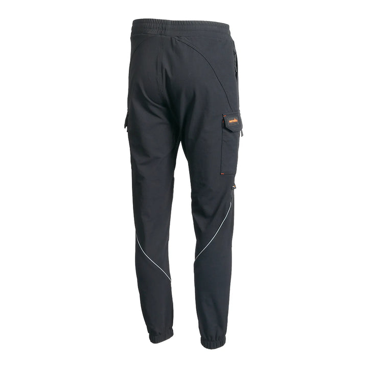 Scruffs Tech Hybrid Joggers Black — Back View 