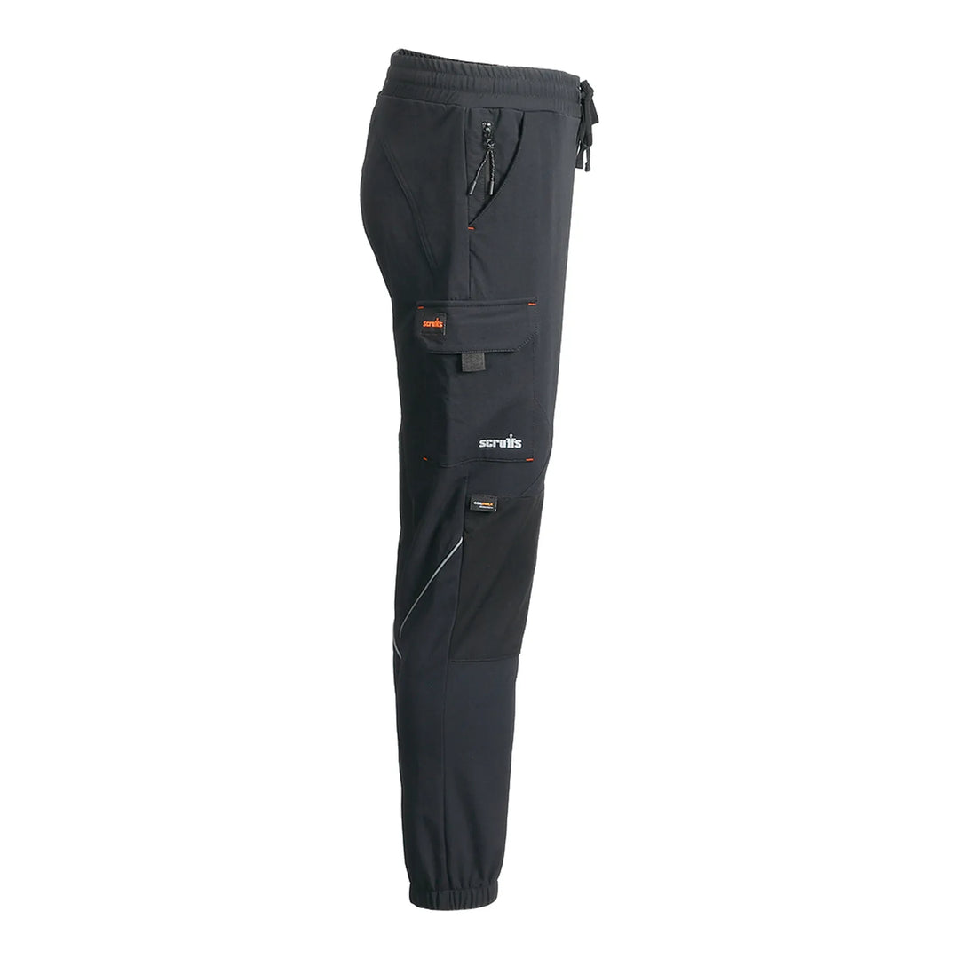 Scruffs Tech Hybrid Joggers Black — Side View 