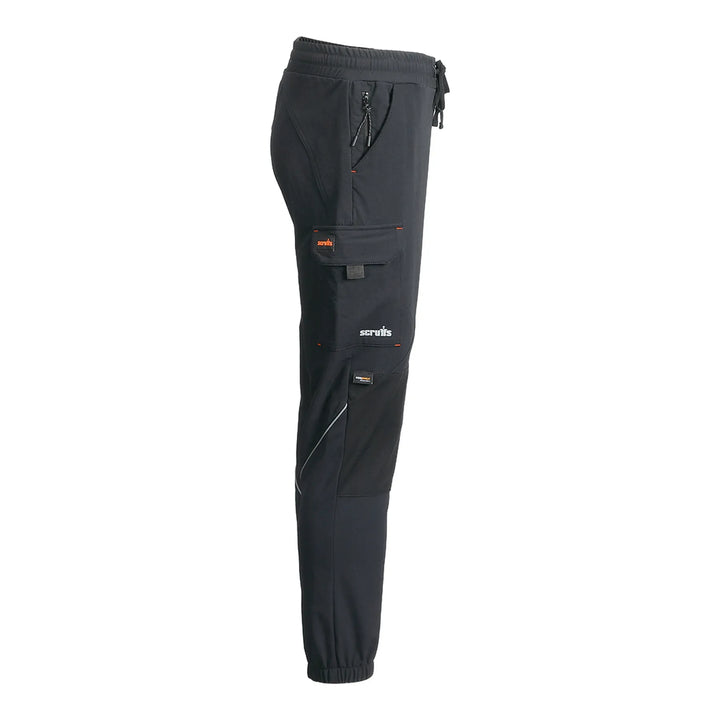 Scruffs Tech Hybrid Joggers Black — Side View 