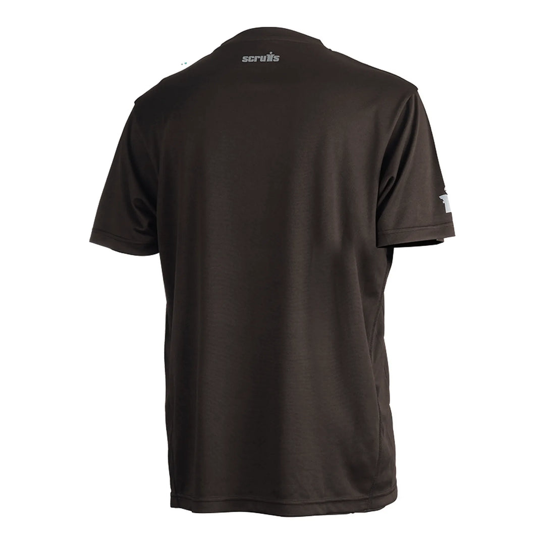 Scruffs Tech T-Shirt Black — Back View 
