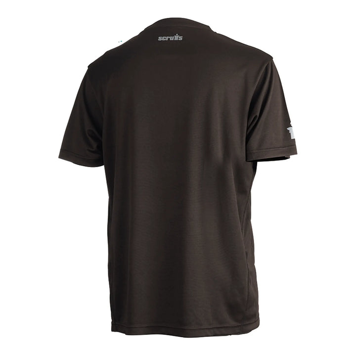 Scruffs Tech T-Shirt Black — Back View 