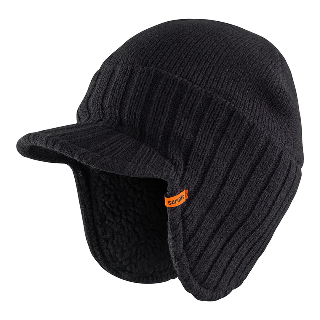 Scruffs Trade Peaked Beanie Black — Hero 