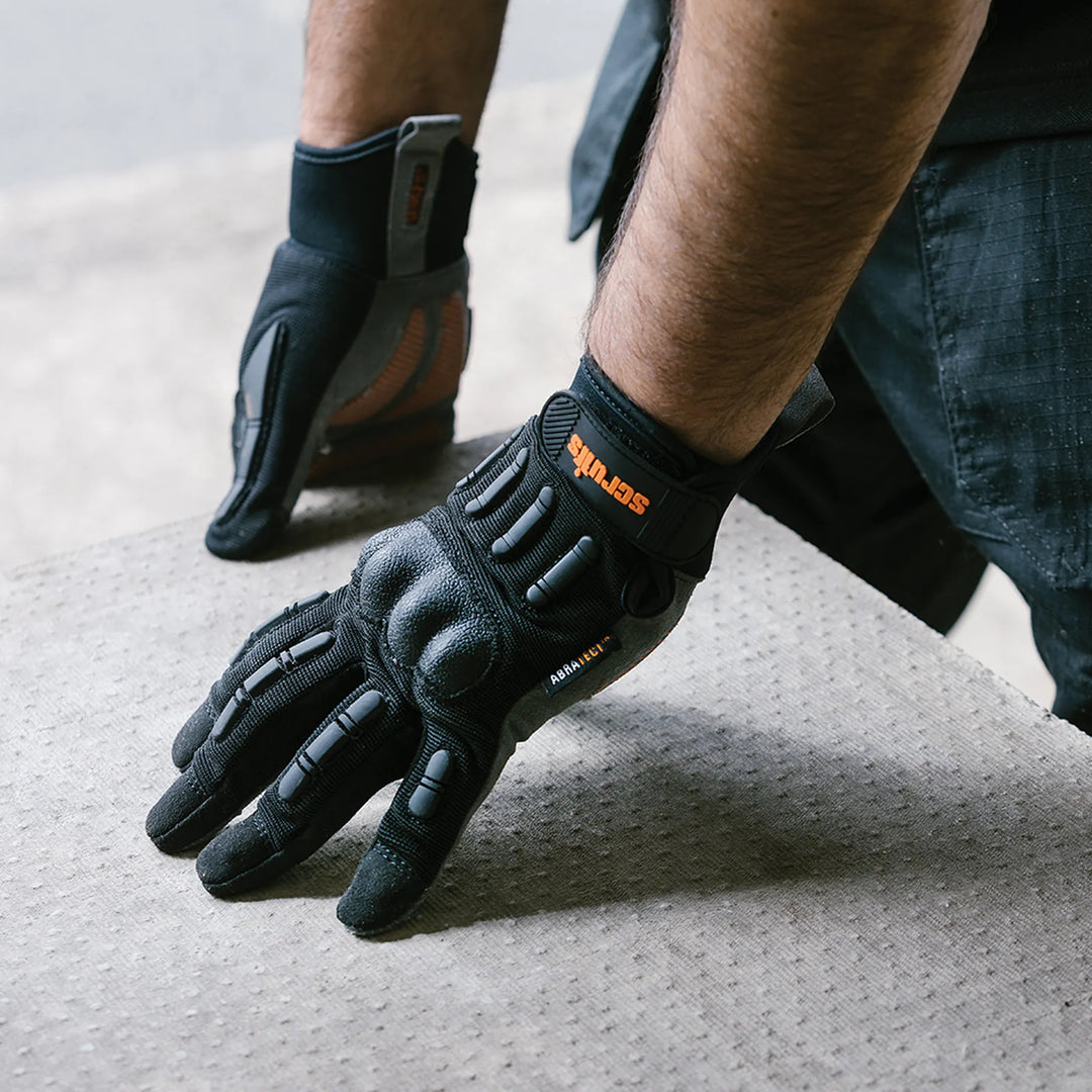 Scruffs Trade Shock Impact Gloves Black — Worn on Site 