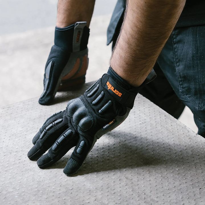 Scruffs Trade Shock Impact Gloves Black — Worn on Site 