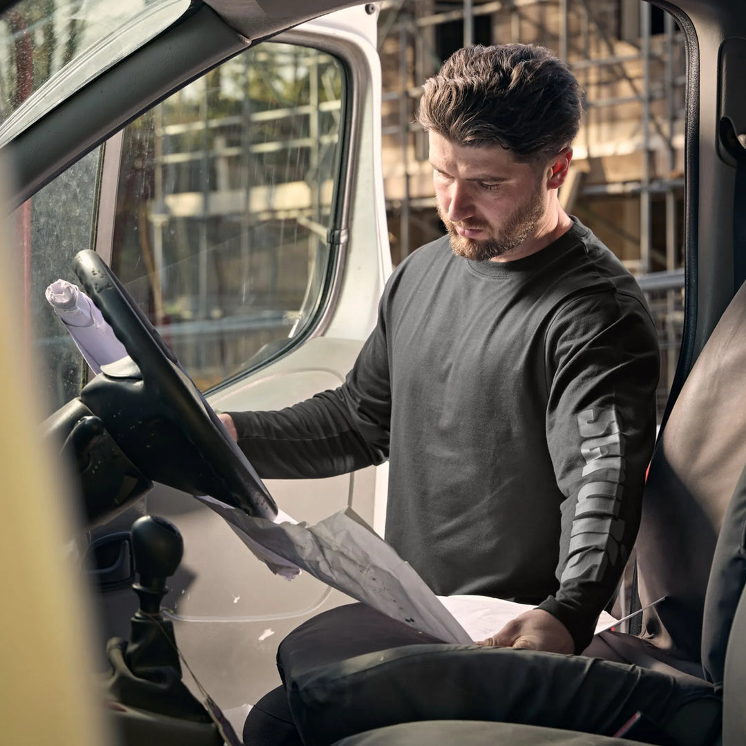 Scruffs Winslow Long Sleeve T-Shirt Black — Product Detail 2 
