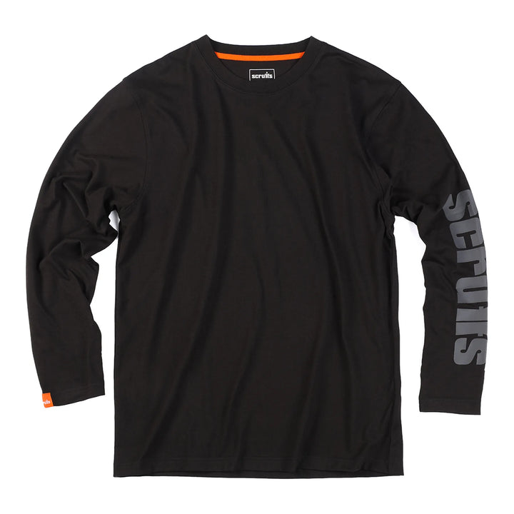 Scruffs Winslow Long Sleeve T-Shirt Black — Hero 