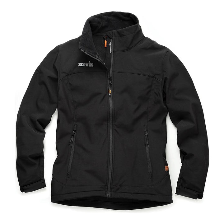 Scruffs Womens Trade Softshell Jacket Black — Hero 