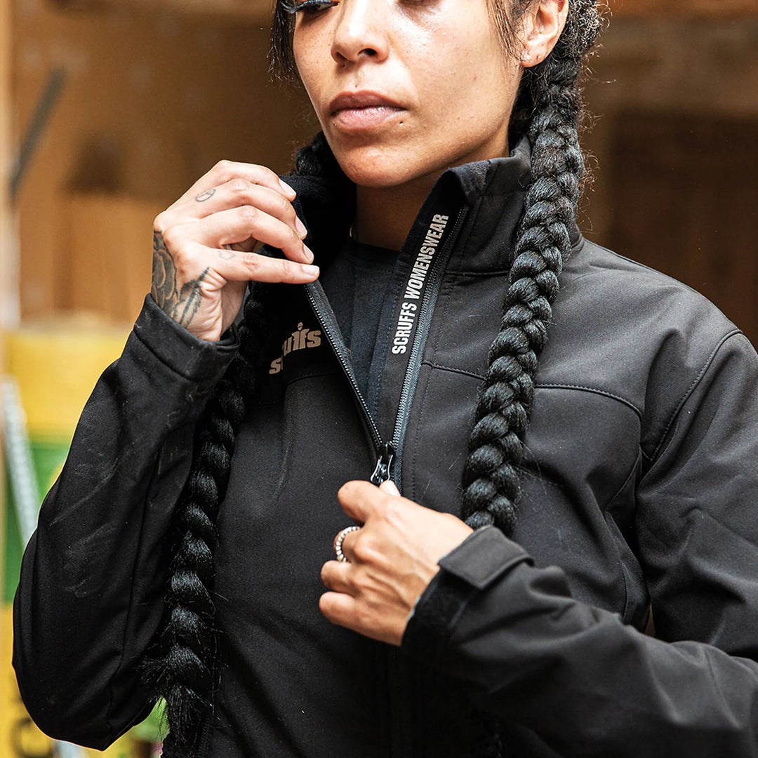 Scruffs Womens Trade Softshell Jacket Black — Worn on Site 