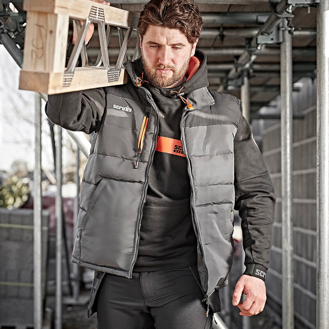 Scruffs Worker Bodywarmer Black/Charcoal — Worn on Site 