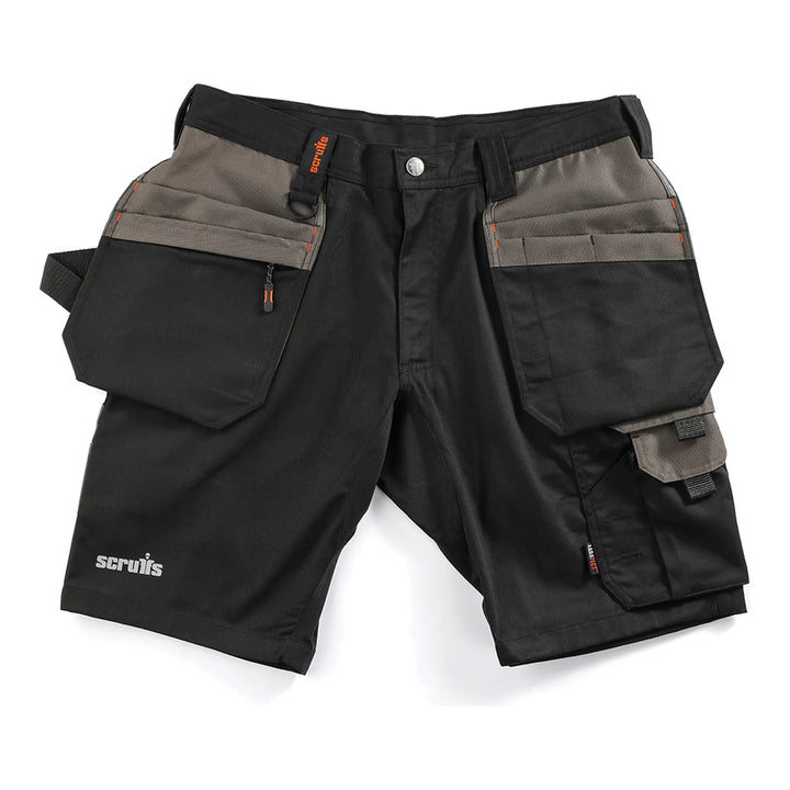 Scruffs Worker Plus Holster Shorts Black — Hero 