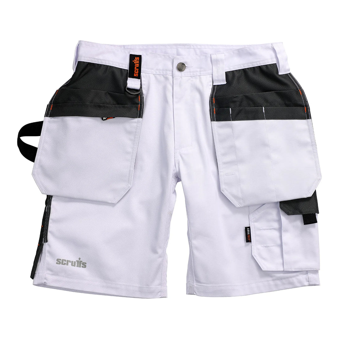 Scruffs Worker Plus Holster Shorts White — Hero 