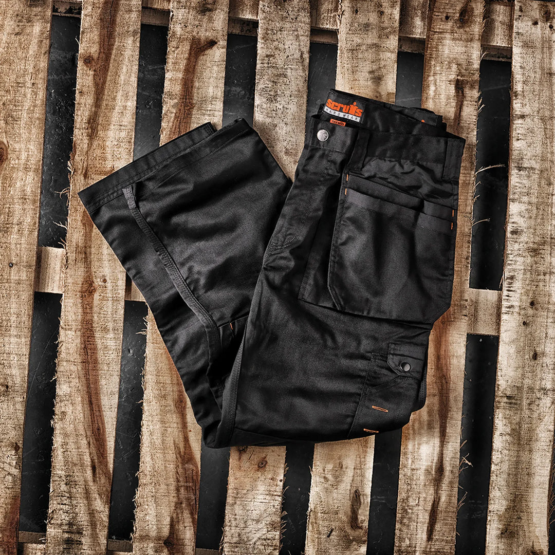 Scruffs Worker Plus Trousers Black — Worn on Site 