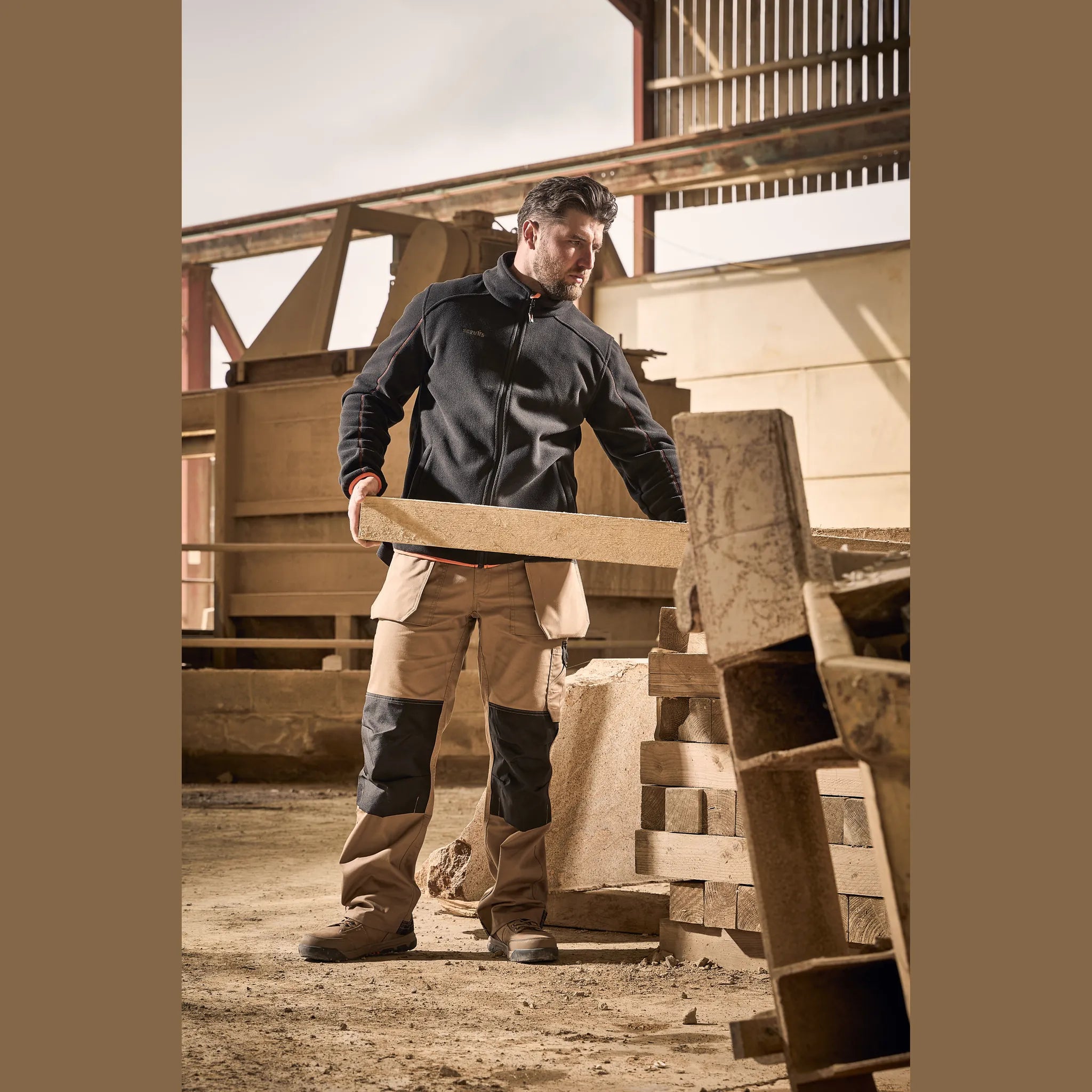 Scruffs Worker Plus Trousers Stone — Product Detail 2 #colour_stone